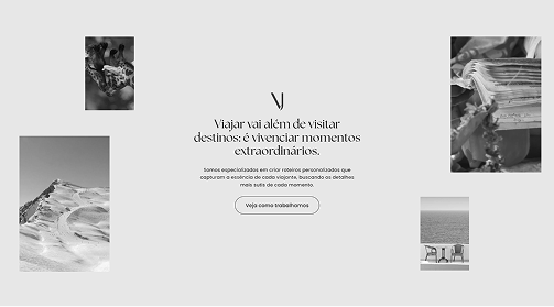 Notebook ilustrando um case de criação de website para empresa de viagem, a Voji Travel